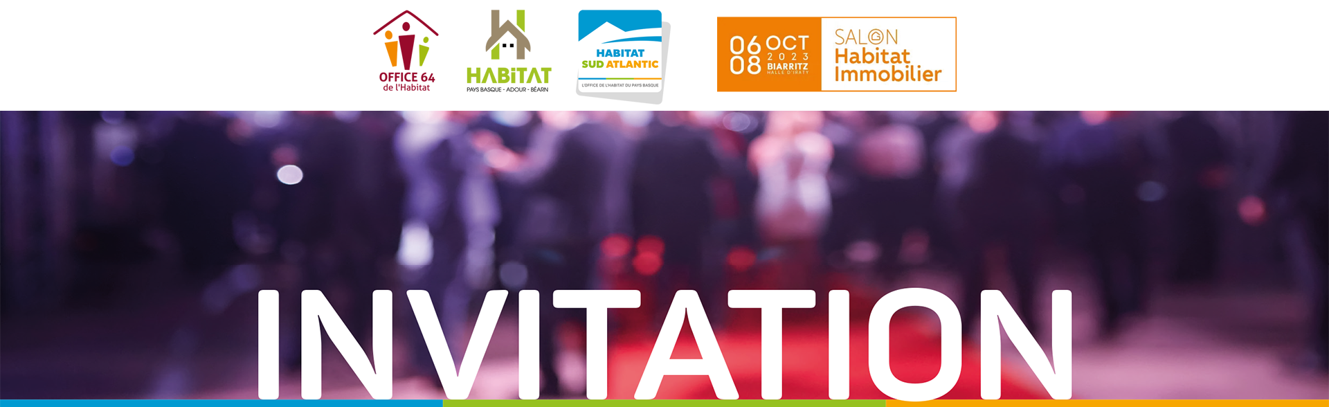 Invitation au cocktail organisé par l’Office64 de l’Habitat, HPBAB et Habitat Sud Atlantic le 6 octobre 2023